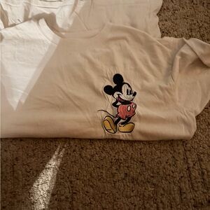 White Mickey Mouse Graphic Tee